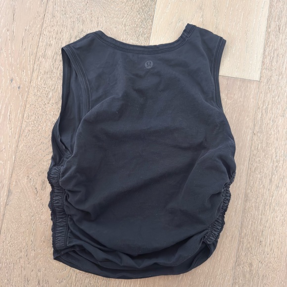 lululemon athletica black ruched tank - Picture 2 of 2